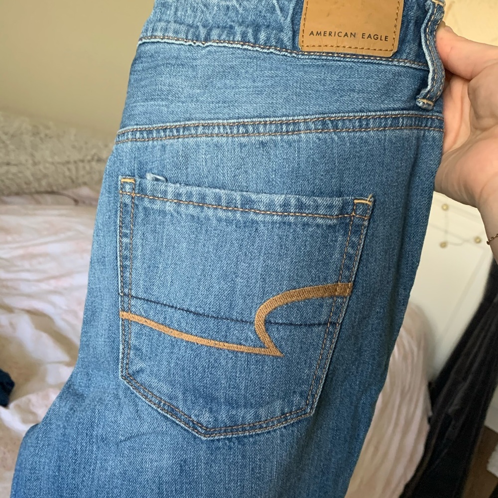 American Eagle Distressed Crop Jean